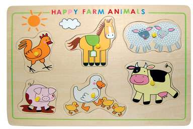 Happy Farm Animals Puzzle Cover