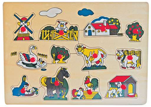 On The Farm Peg Puzzle Cover