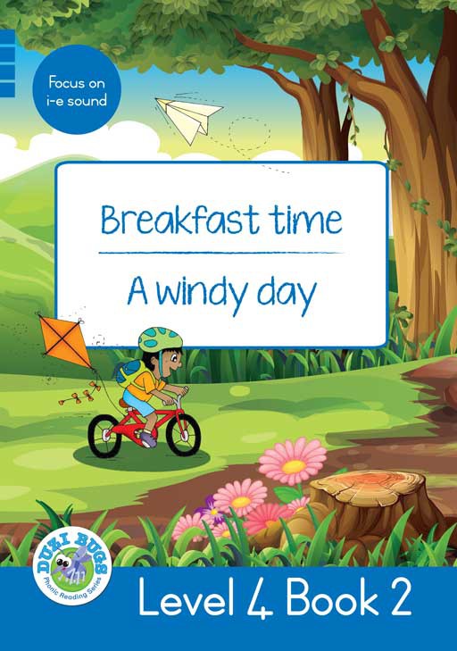 DUZI BUGS: BLUE LEVEL 4: BOOK 2: BREAKFAST TIME A WINDY DAY Cover