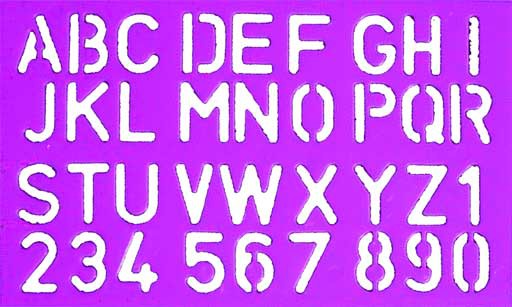 STENCILS: CAPITAL LETTERS AND NUMBERS Cover