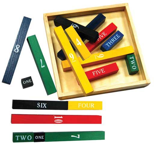 WOODEN NUMBER RODS 20CMX20CM WITH TRAY SS-021 - (IMPORT) Cover