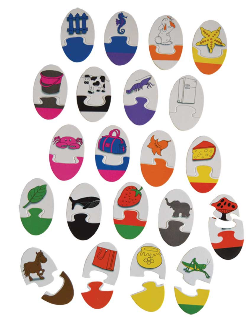 COLOUR FUN 21 X 2 PIECE WOODEN PUZZLES Cover