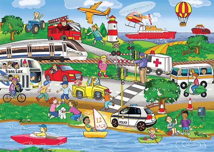 TRANSPORT 24 PIECE PUZZLE Cover