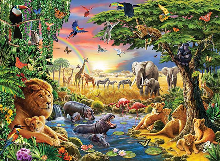 AFRICAN WILD ANIMALS 50 PIECE PUZZLE Cover