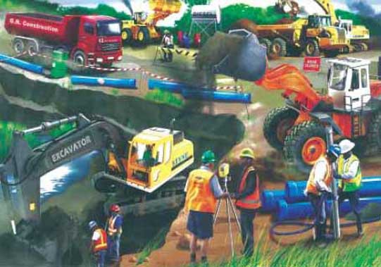 CONSTRUCTION PUZZLE - 50 PIECES Cover