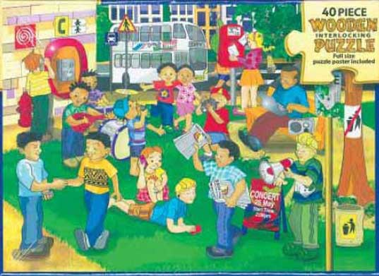 COMMUNICATION 40 PIECE WOODEN PUZZLE Cover