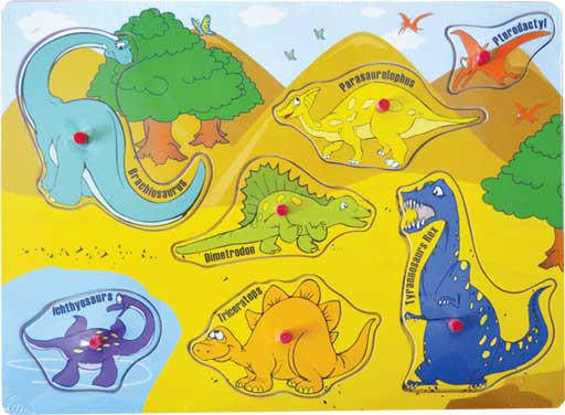 DINO PEG PUZZLE - WOODEN Cover