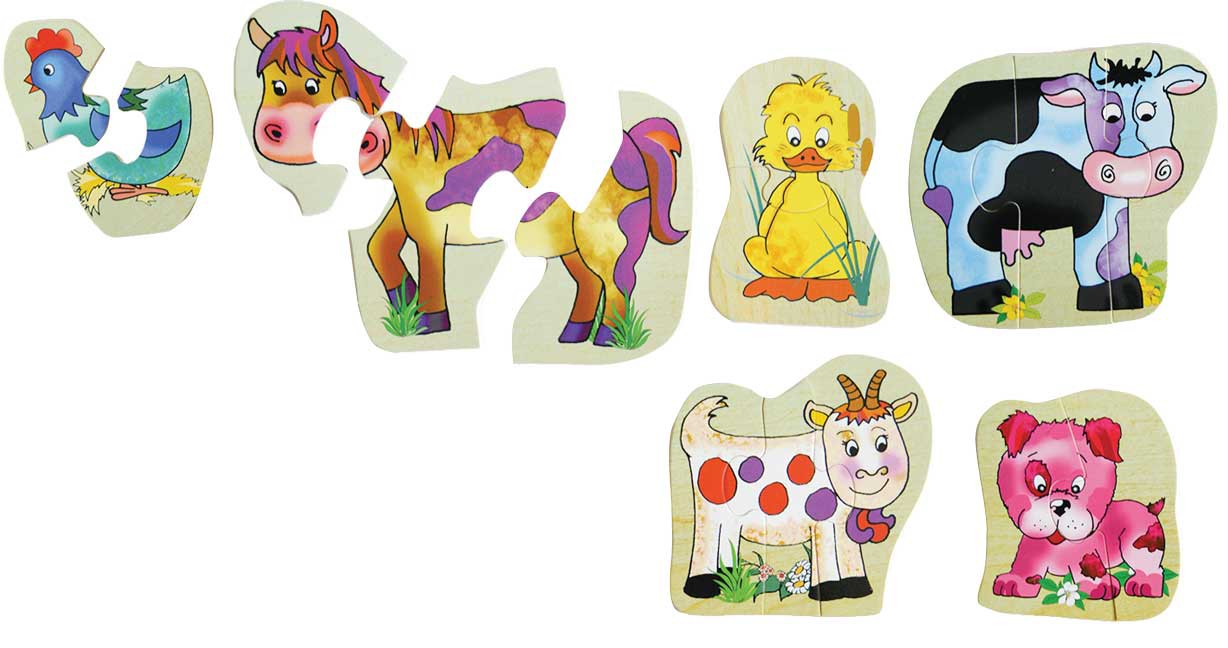 LITTLE FARM 2-3 PICES WOODEN PUZZLE Cover