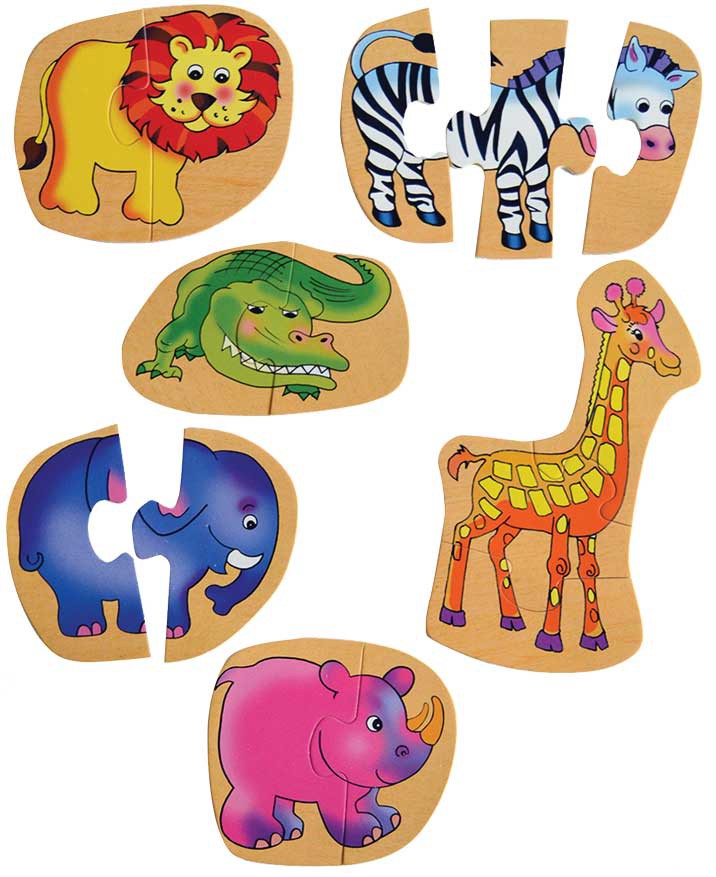 LITTLE ZOO 2-3 PIECE WOODEN PUZZLE Cover