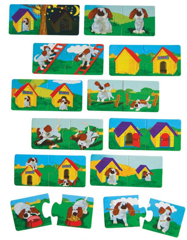 OPPOSITES 12 X 2 PIECE WOODEN PUZZLES Cover