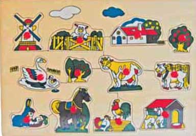 ON THE FARM PEG PUZZLE Cover