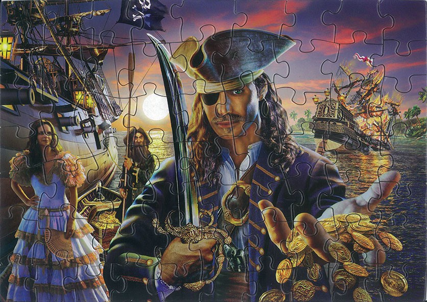 THE PIRATE 63 PIECE PUZZLE - THICK C/BOARD Cover