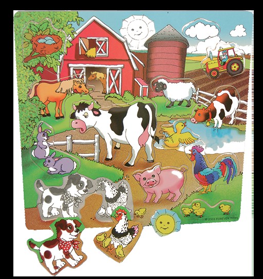 FARMYARD 24 PIECE PUZZLE - THICK C/BOARD Cover