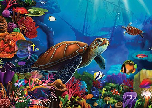 Puzzle: Turtle (Thick Cardboard) 48 Piece Cover