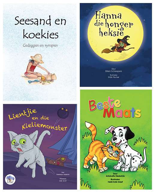 Vier Afrikaans storieboeke vir kinders Cover