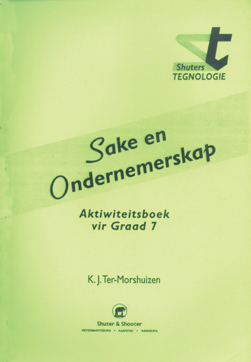 SHUTERS PRIMERE TEGN.AKT.VIR GRAAD 7 SAKE EN ONDERNEMERSKAP Cover