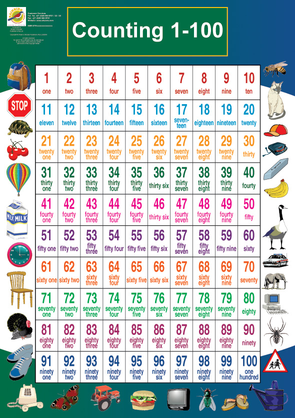 CHART: COUNTING 1 - 100 A2 Cover