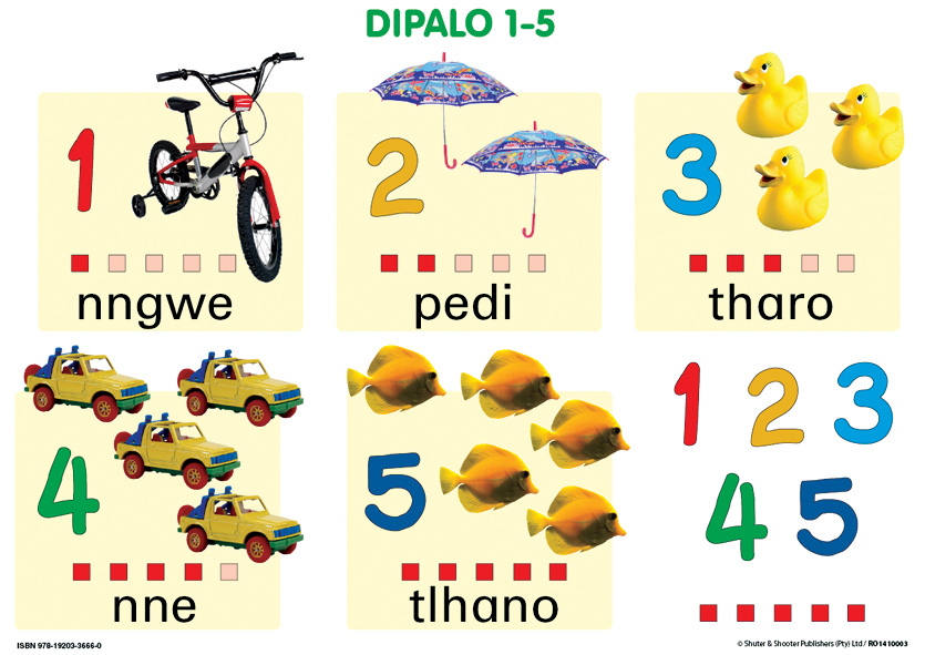 CHART: JUNIOR SETSWANA NUMBERS 1-5 Cover