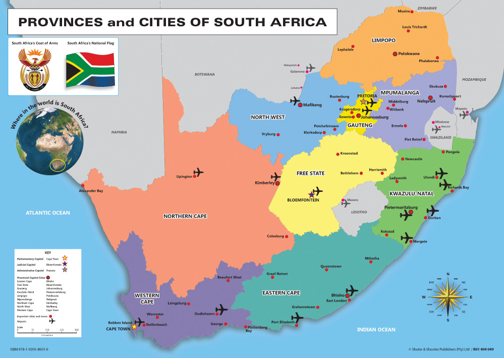 CHART: SA PROVINCES AND MAIN CITIES A1 Cover