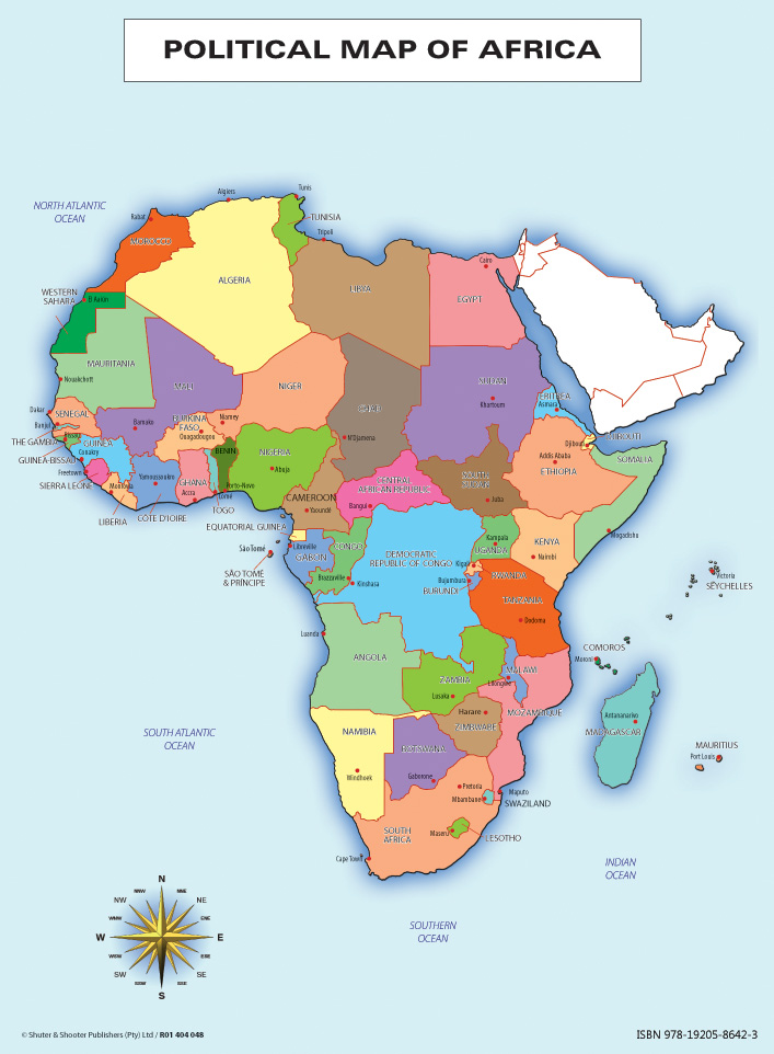 CHART: POLITICAL MAP OF AFRICA A1 Cover